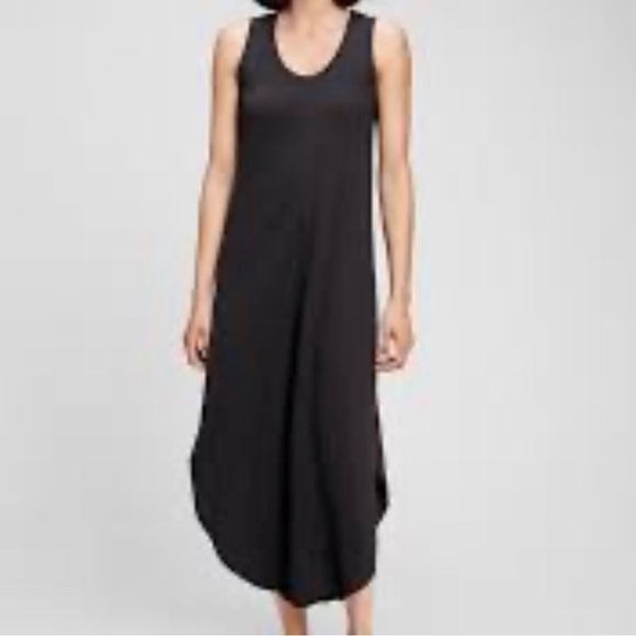 GAP Dresses & Skirts - GAP MIDI DRESS SLEEVELESS SIZE Medium Black NEW Cotton Blend